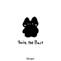 카카오톡 테마 - 넌 최고야_검은 고양이